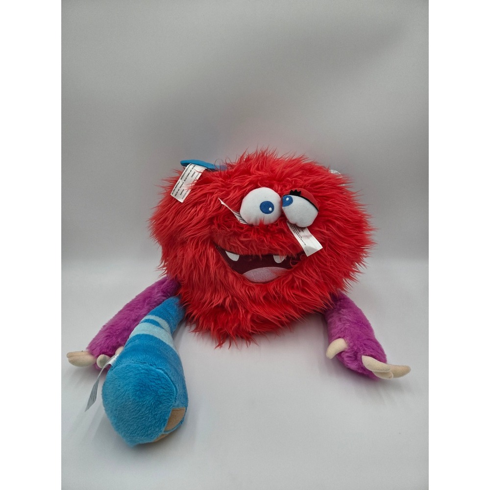 Disney Pixar Monsters University Art Plush Furry Hat Red Purple Blue Costume